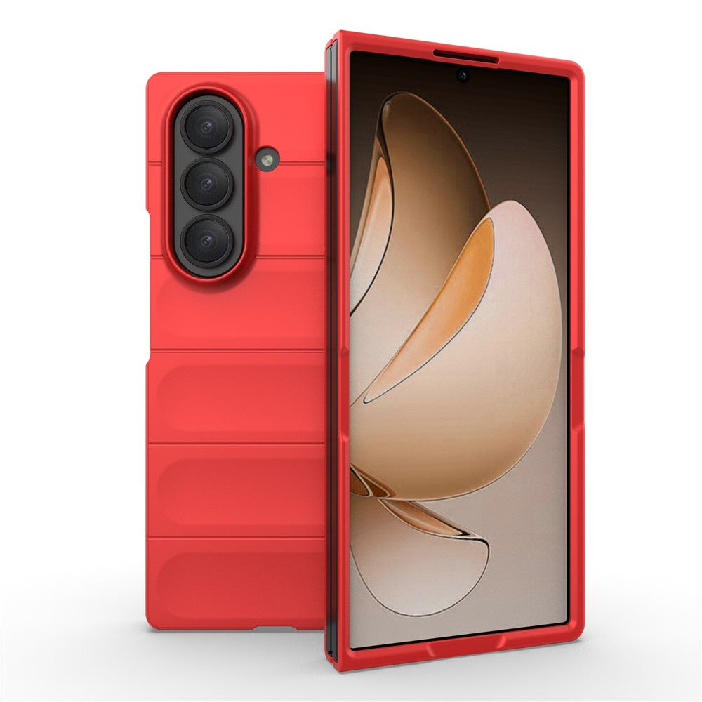 For Samsung Galaxy Z Fold7 5G Case Anti-Drop Soft TPU Rugged Phone Back Cover - Red