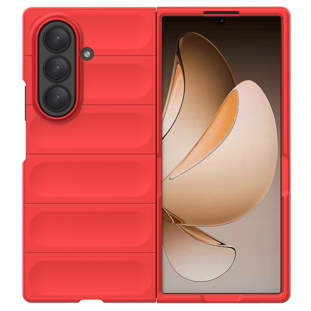 For Samsung Galaxy Z Fold7 5G Case Anti-Drop Soft TPU Rugged Phone Back Cover - Red