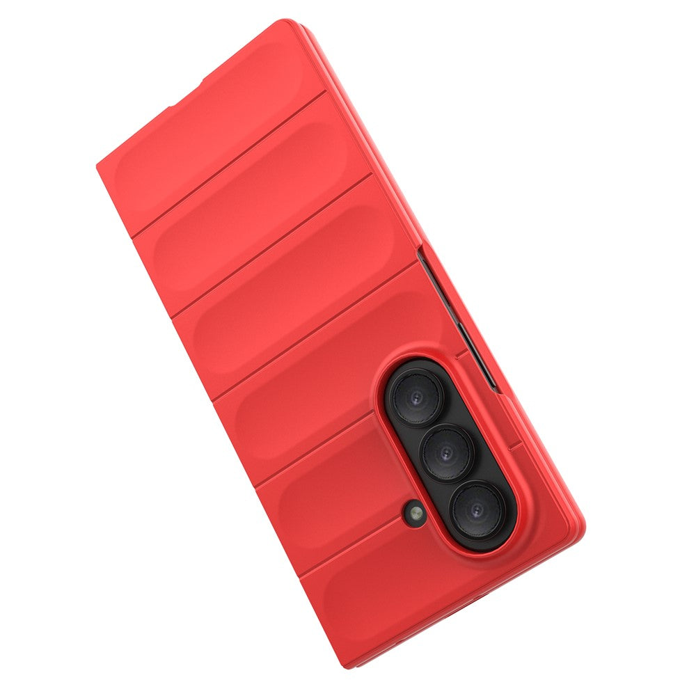 For Samsung Galaxy Z Fold7 5G Case Anti-Drop Soft TPU Rugged Phone Back Cover - Red