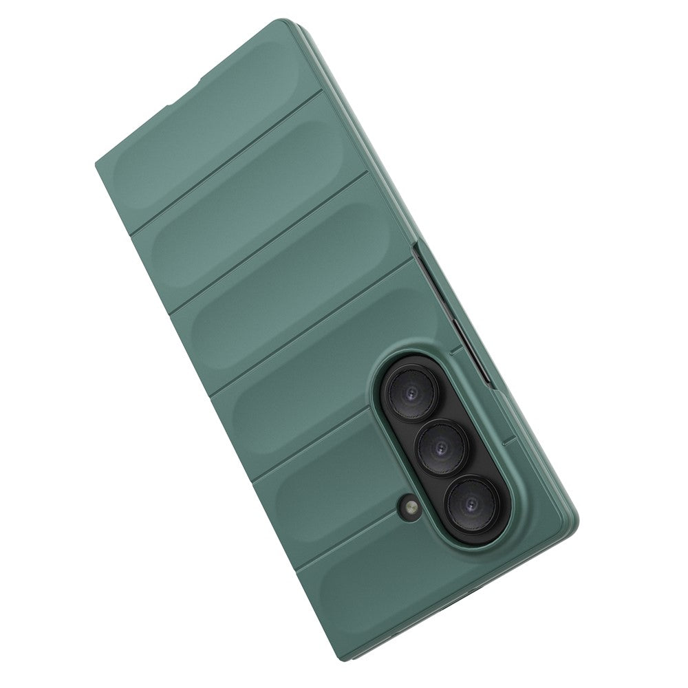 For Samsung Galaxy Z Fold7 5G Case Anti-Drop Soft TPU Rugged Phone Back Cover - Green