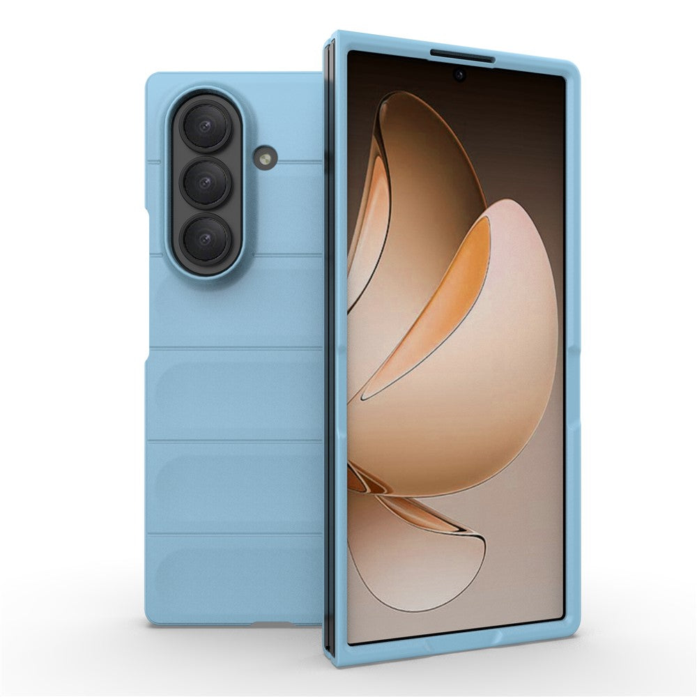 For Samsung Galaxy Z Fold7 5G Case Anti-Drop Soft TPU Rugged Phone Back Cover - Baby Blue