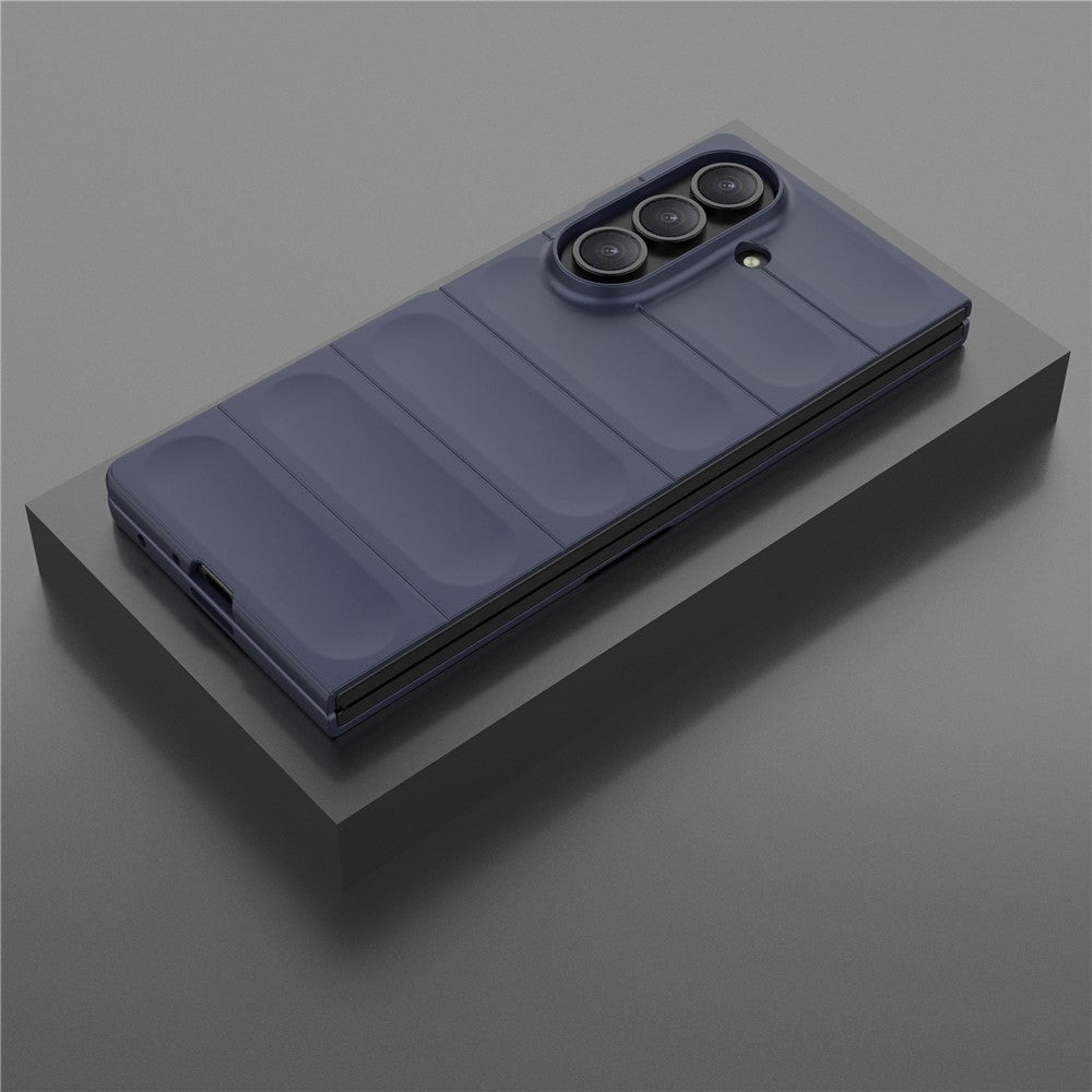 For Samsung Galaxy Z Fold7 5G Case Anti-Drop Soft TPU Rugged Phone Back Cover - Dark Blue