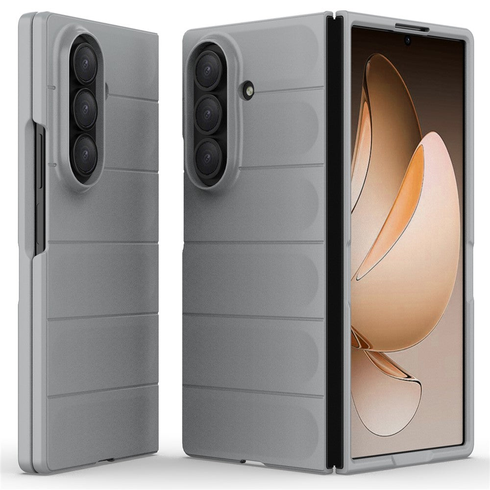 For Samsung Galaxy Z Fold7 5G Case Anti-Drop Soft TPU Rugged Phone Back Cover - Light Grey