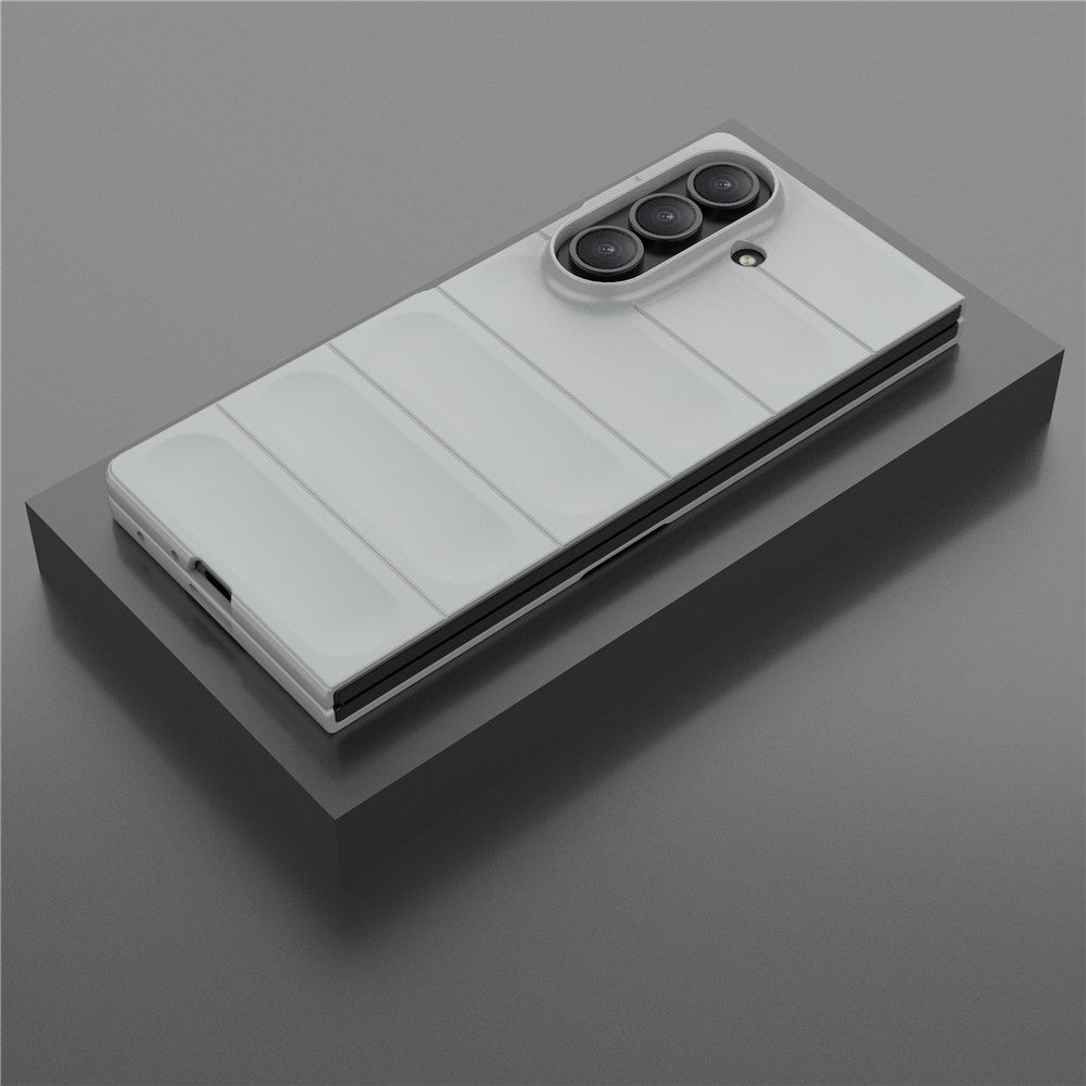 For Samsung Galaxy Z Fold7 5G Case Anti-Drop Soft TPU Rugged Phone Back Cover - Light Grey