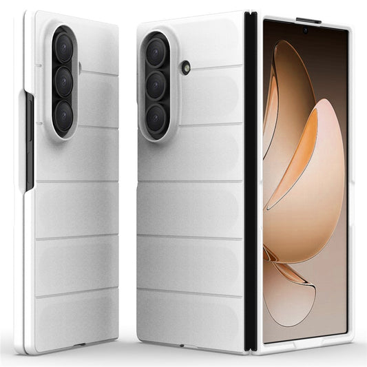 For Samsung Galaxy Z Fold7 5G Case Anti-Drop Soft TPU Rugged Phone Back Cover - White