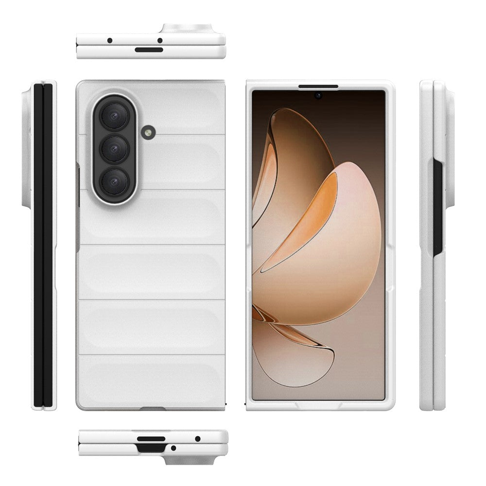 For Samsung Galaxy Z Fold7 5G Case Anti-Drop Soft TPU Rugged Phone Back Cover - White