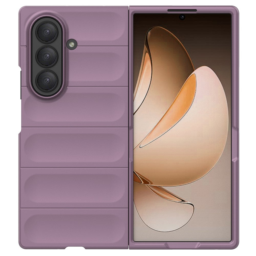 For Samsung Galaxy Z Fold7 5G Case Anti-Drop Soft TPU Rugged Phone Back Cover - Light Purple