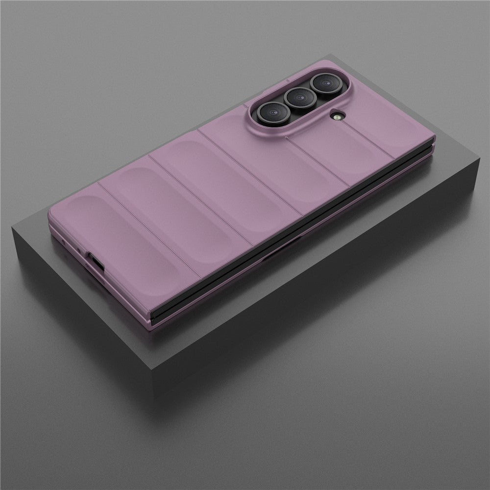 For Samsung Galaxy Z Fold7 5G Case Anti-Drop Soft TPU Rugged Phone Back Cover - Light Purple