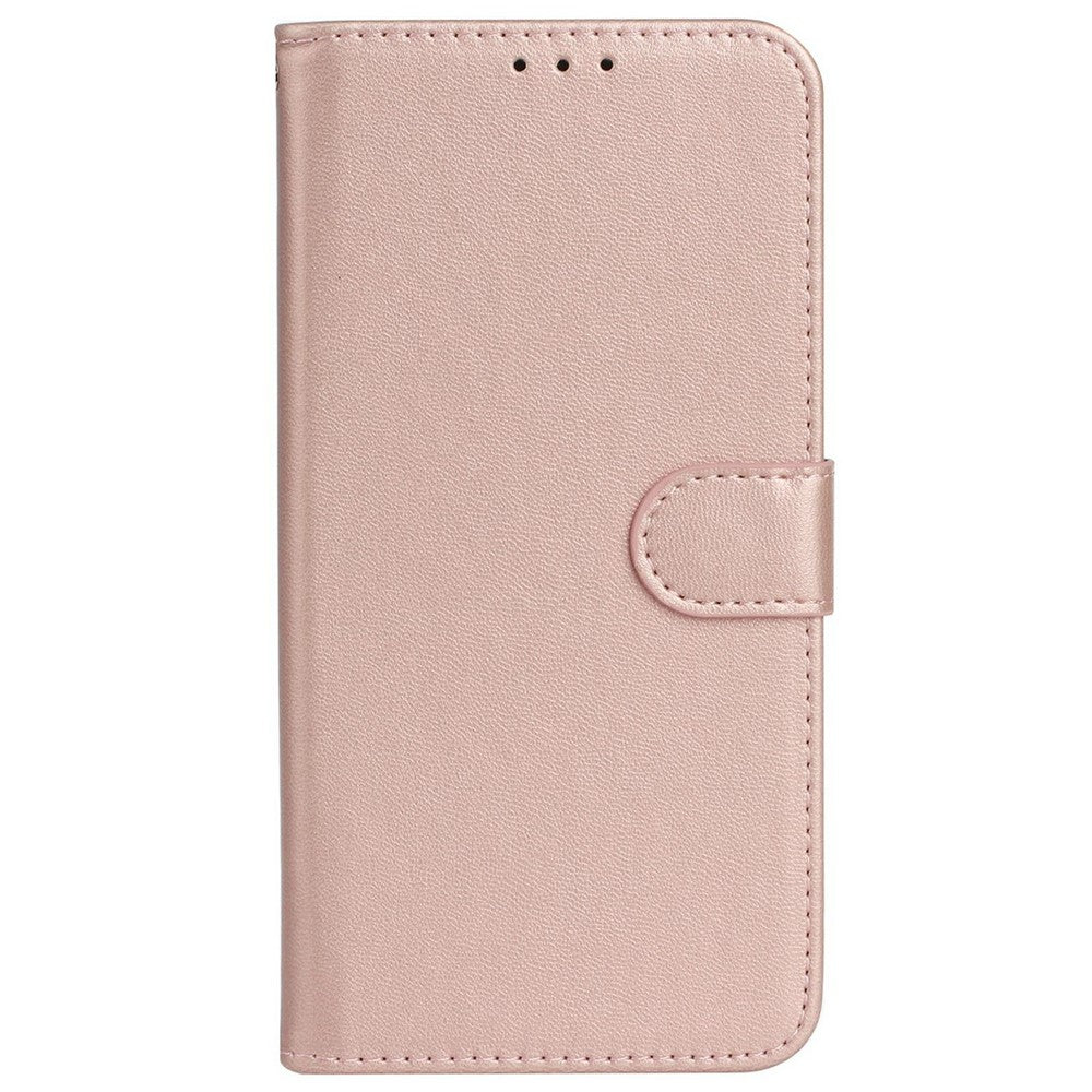For iPhone 17 Pro Max Case PU Leather Flip Phone Cover Wallet Card Slot Holder - Rose Gold