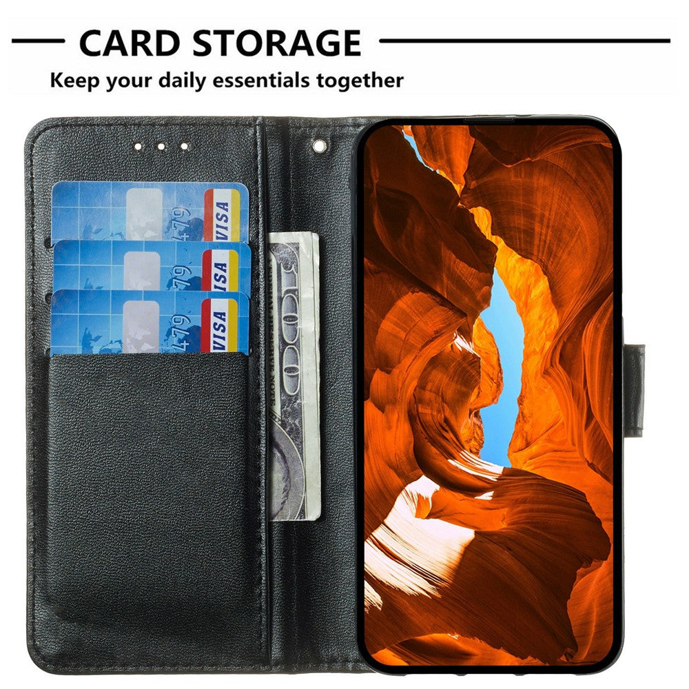 For iPhone 17 Pro Max Case PU Leather Flip Phone Cover Wallet Card Slot Holder - Black