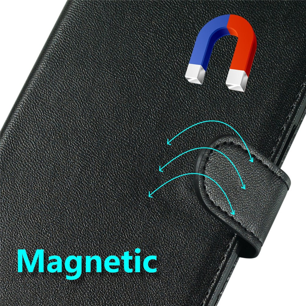 For iPhone 17 Pro Max Case PU Leather Flip Phone Cover Wallet Card Slot Holder - Black