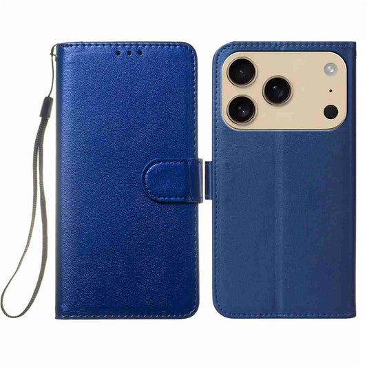 For iPhone 17 Pro Max Case PU Leather Flip Phone Cover Wallet Card Slot Holder - Blue