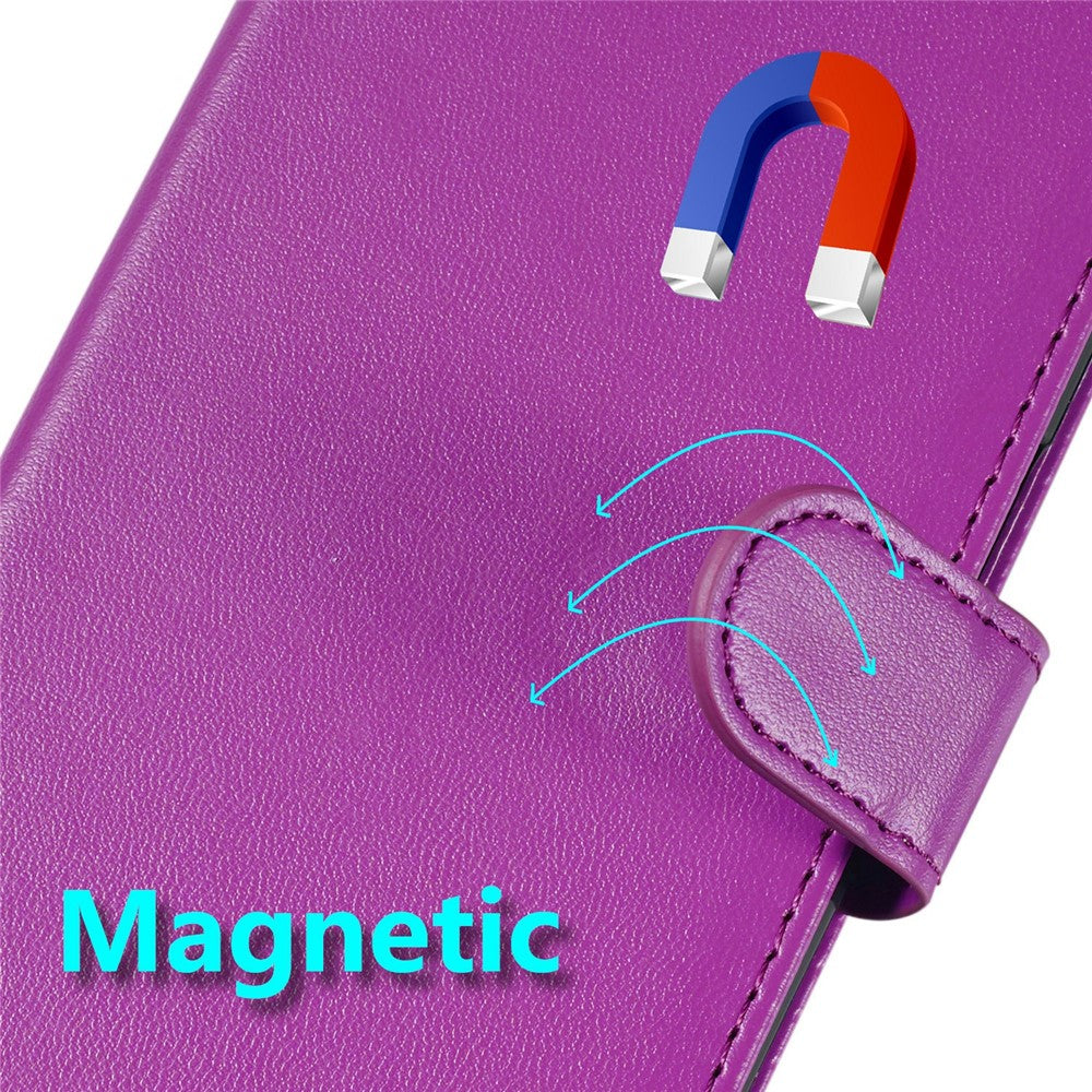 For iPhone 17 Pro Max Case PU Leather Flip Phone Cover Wallet Card Slot Holder - Purple