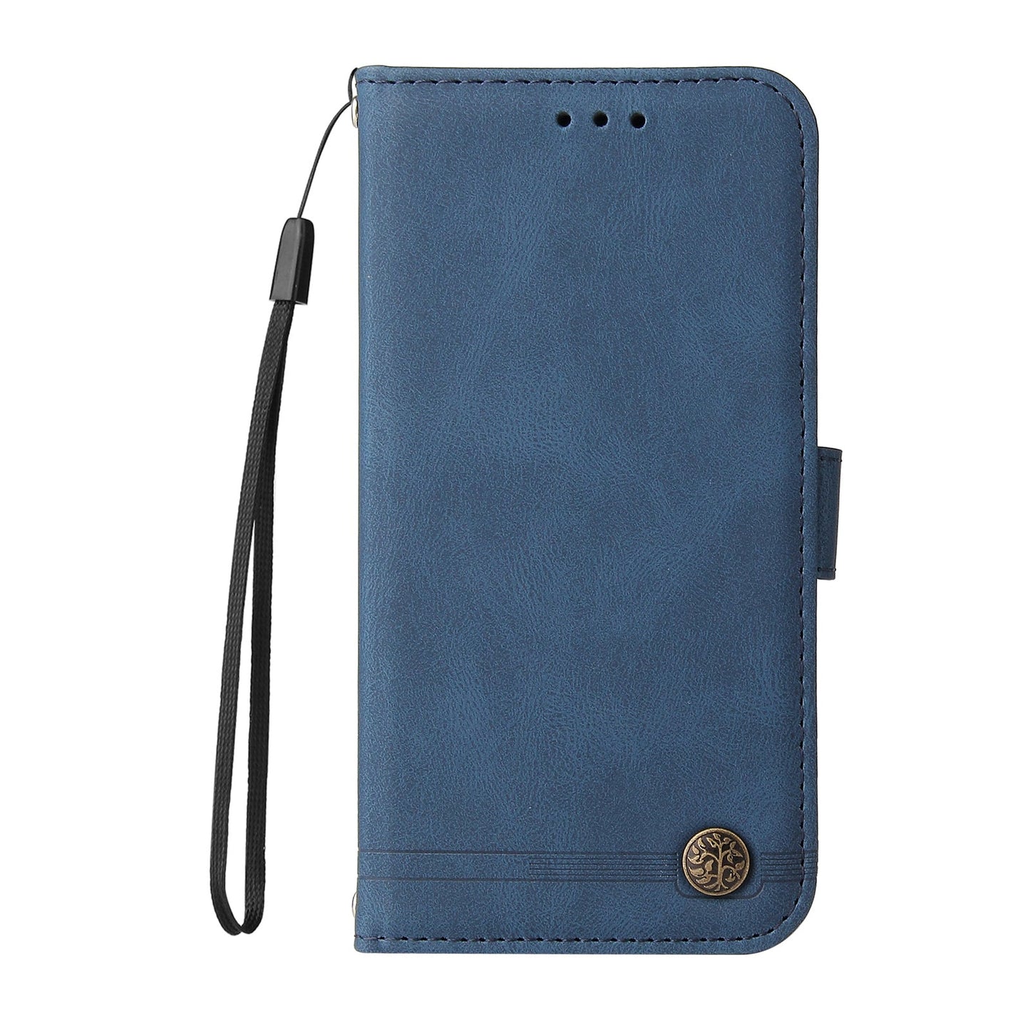 For Samsung Galaxy M56 5G Leather Wallet Cases Skin Touch Phone Cover Stand with Strap - Blue