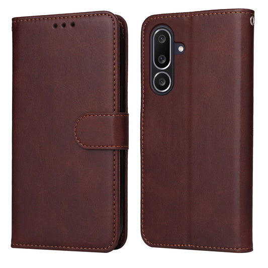For Samsung Galaxy M56 5G Case Wallet PU Leather Folio Flip Phone Cover - Brown