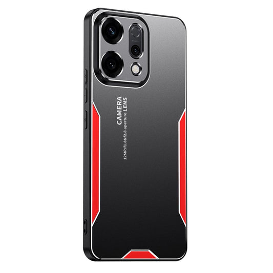 For Oppo Reno14 5G (Global) Phone Case Aluminium Alloy TPU PC Back Cover - Red