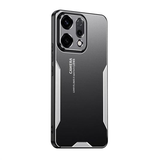 For Oppo Reno14 Pro 5G (Global) Phone Case Aluminium Alloy TPU PC Back Cover - Silver
