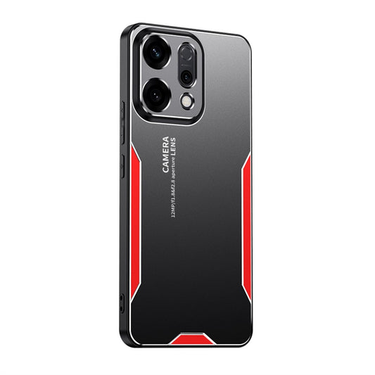 For Oppo Reno14 Pro 5G (Global) Phone Case Aluminium Alloy TPU PC Back Cover - Red