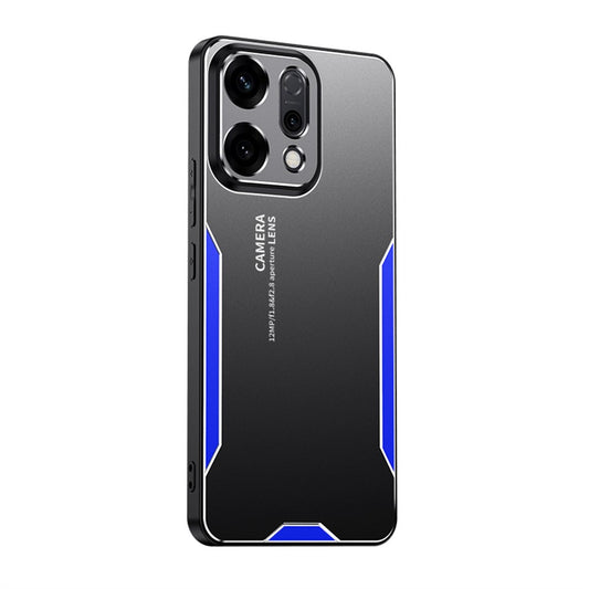 For Oppo Reno14 Pro 5G (Global) Phone Case Aluminium Alloy TPU PC Back Cover - Blue