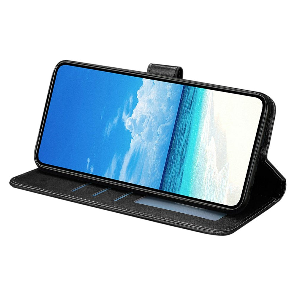 For iPhone 17 Pro Max Case Butterfly Imprinted Wallet Stand PU Leather Flip Phone Cover with Strap - Black