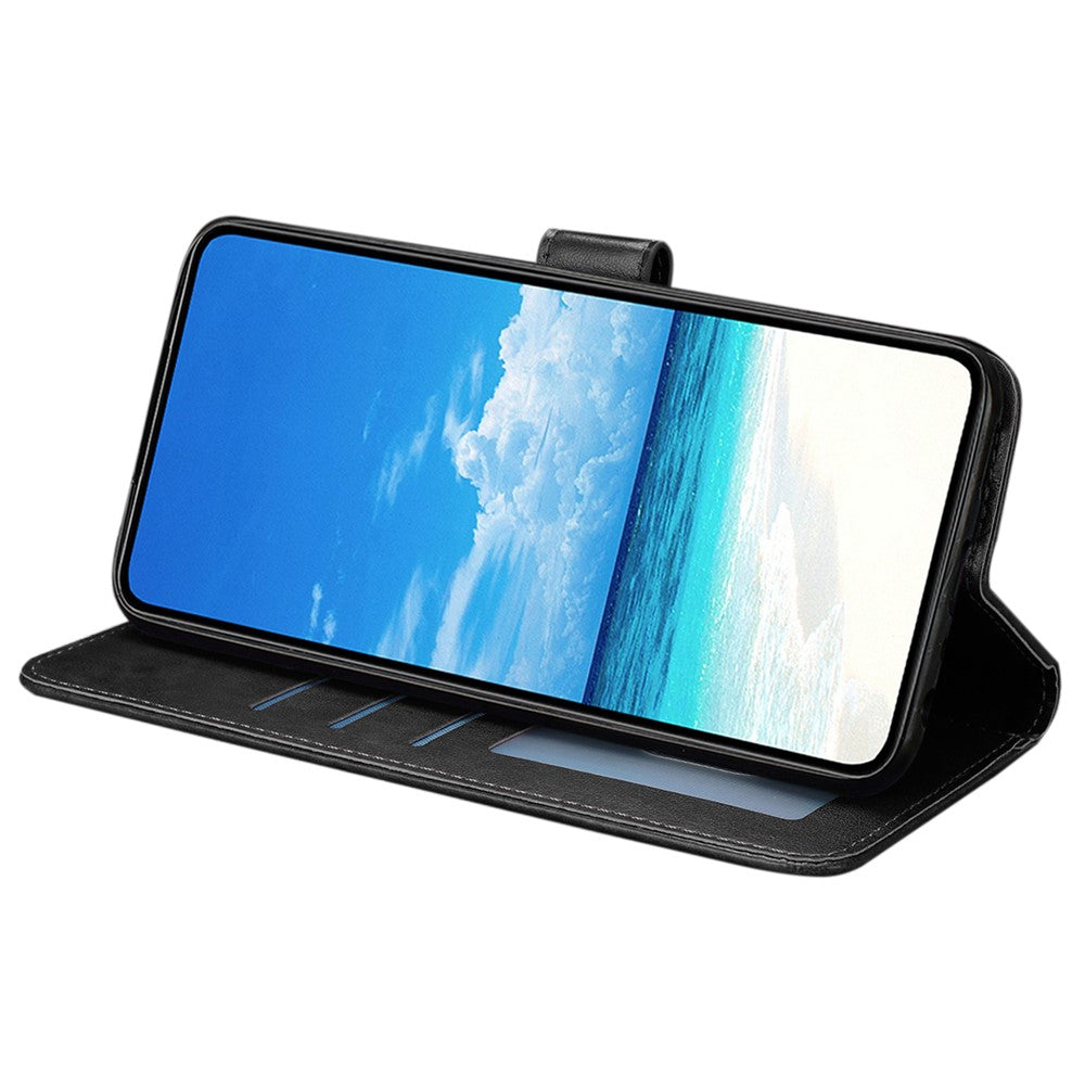 For Samsung Galaxy M16 5G / F16 5G Case Butterfly Imprinted Wallet Stand PU Leather Flip Phone Cover with Strap - Black