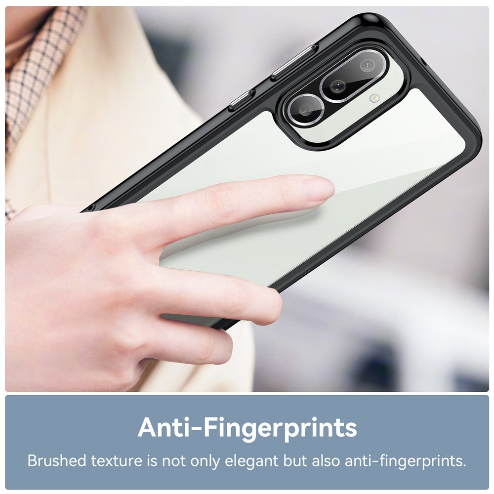For Samsung Galaxy M56 5G / F56 5G Case TPU + Acrylic Protective Clear Phone Cover - Black