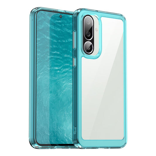 For Samsung Galaxy M56 5G / F56 5G Case TPU + Acrylic Protective Clear Phone Cover - Transparent Blue