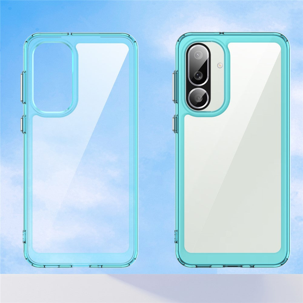 For Samsung Galaxy M56 5G / F56 5G Case TPU + Acrylic Protective Clear Phone Cover - Transparent Blue