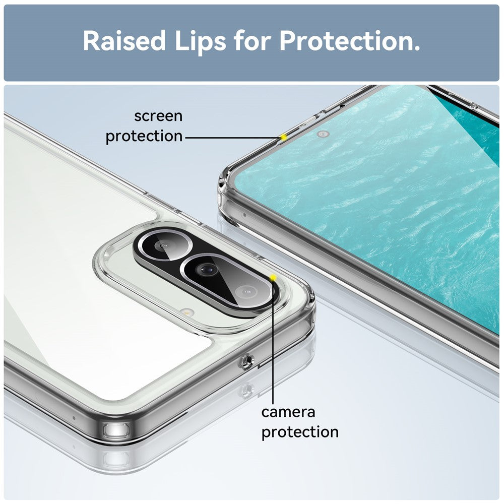 For Samsung Galaxy M56 5G / F56 5G Case TPU + Acrylic Protective Clear Phone Cover - Transparent