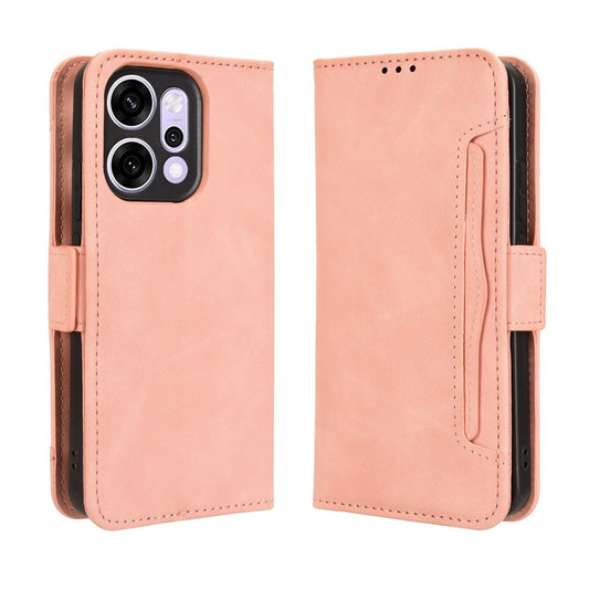 For Oppo Reno14 Pro 5G (Global) Leather Case Phone Wallet Cover with Multiple Card Slots - Pink