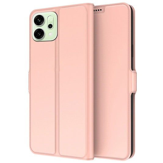 For Oppo Reno14 5G (Global) Case Shockproof TPU Inner Shell Leather Phone Cover Card Slot - Rose Gold