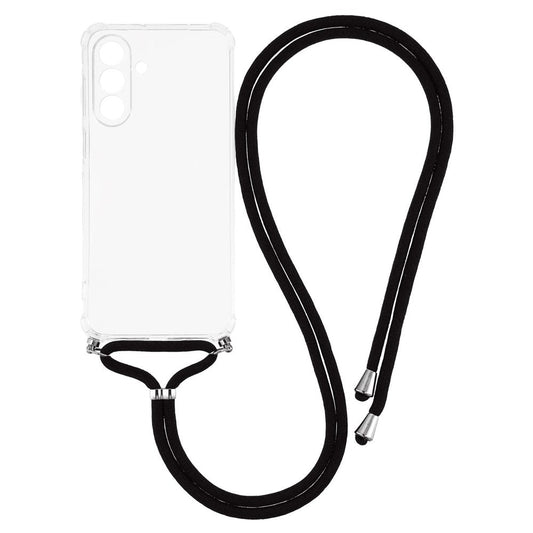 For Samsung Galaxy A17 5G Case Reinforced Corner TPU Clear Phone Cover with Lanyard