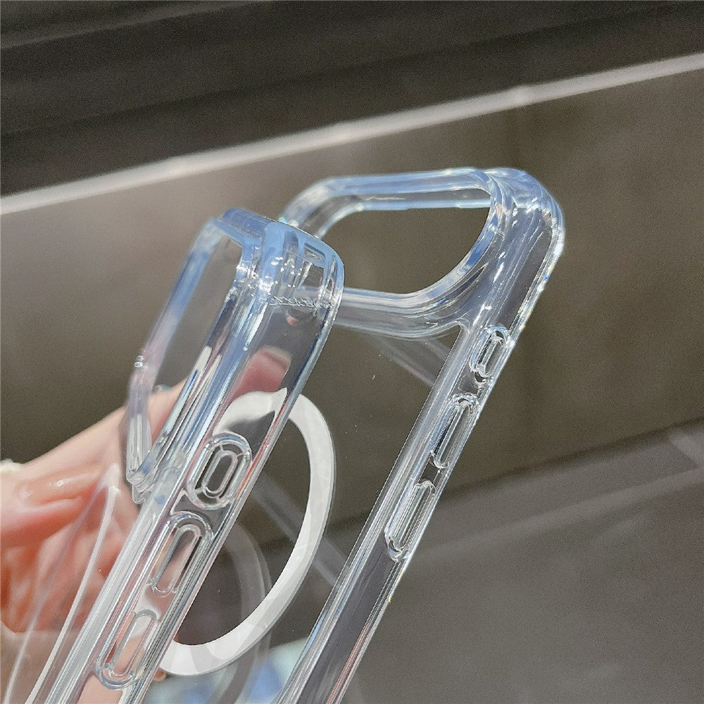 For iPhone 17 Pro Max Case Compatible with MagSafe TPU Acrylic 2.5mm Clear Phone Cover