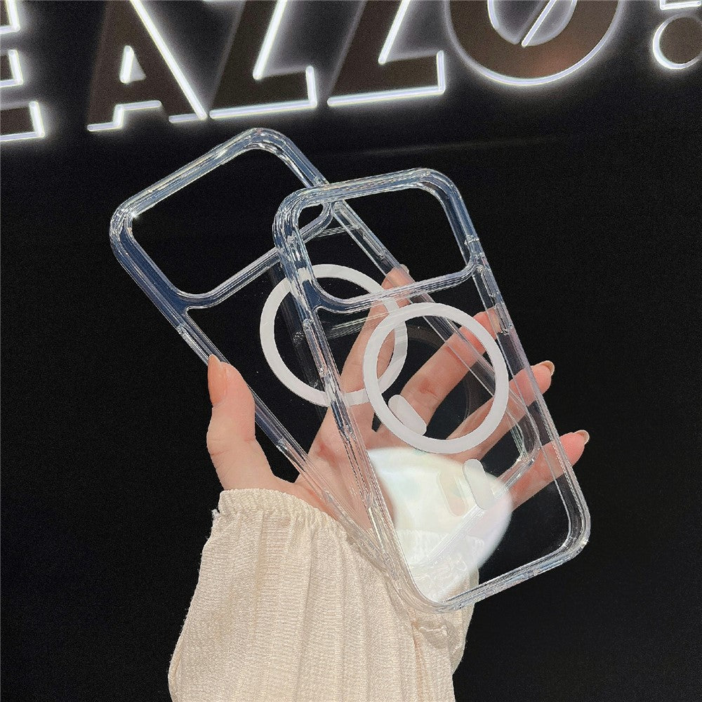 For iPhone 17 Pro Max Case Compatible with MagSafe TPU Acrylic 2.5mm Clear Phone Cover