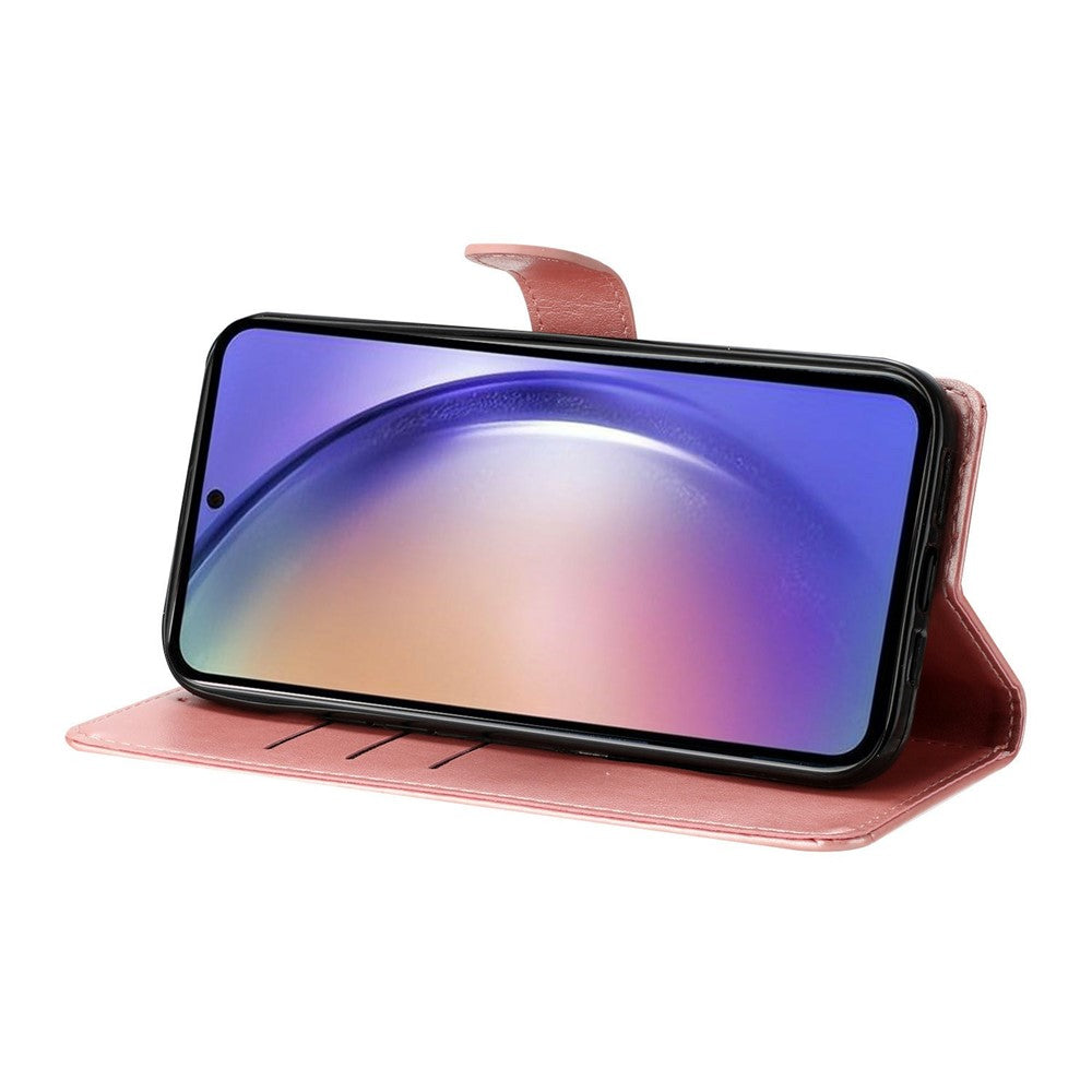 For Oppo Reno14 5G (Global) Wallet Case Glitter Anti-Scratch Leather Stand Phone Cover with Strap - Light Purple