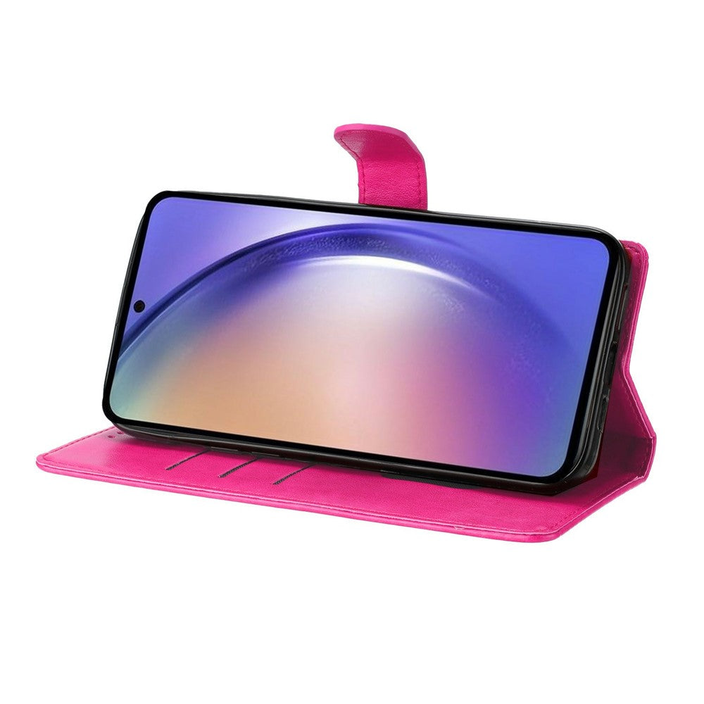 For Oppo Reno14 Pro 5G (Global) Wallet Case Glitter Anti-Scratch Leather Stand Phone Cover with Strap - Rose