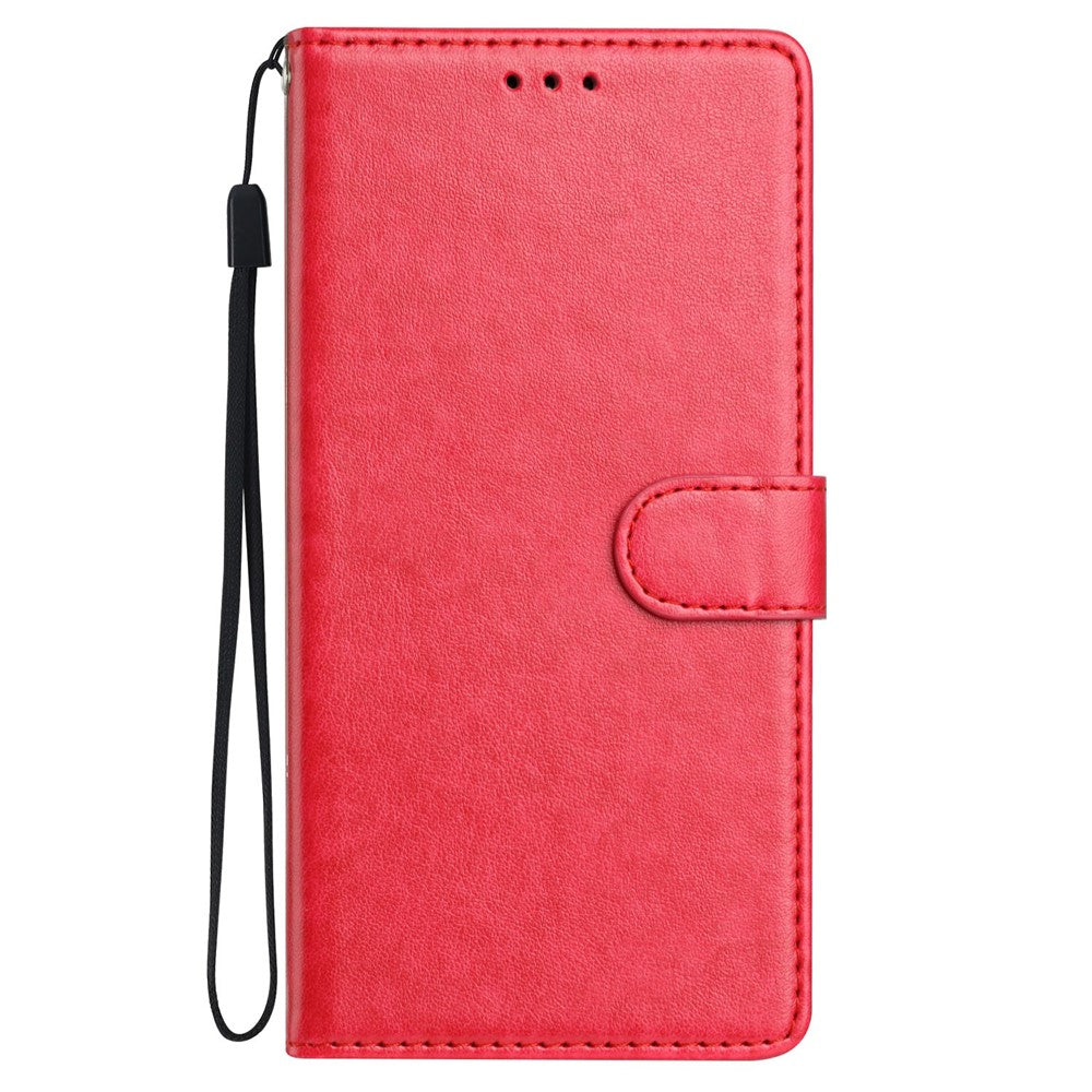 For Oppo Reno14 5G (Global) Leather Case Wallet Stand Phone Cover with Handy Strap - Rose