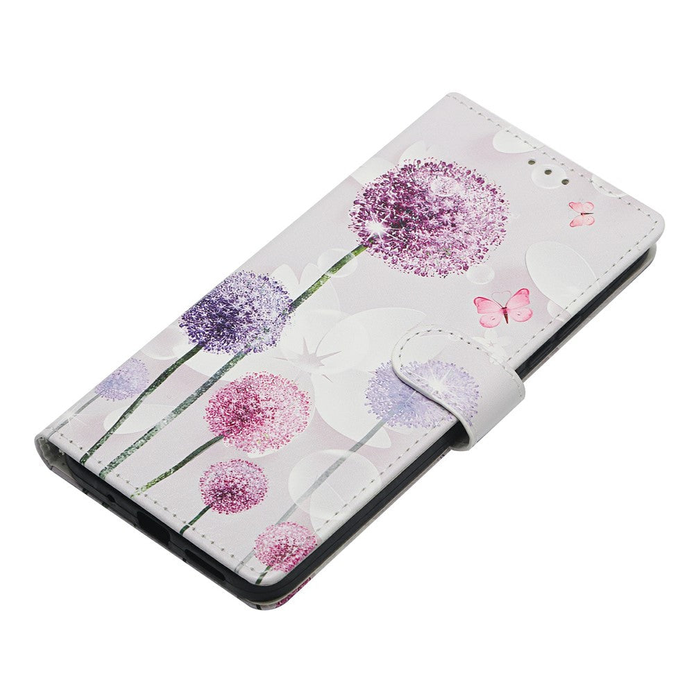 For Oppo Reno14 5G (Global) Case Pattern Printing Wallet Stand Flip Leather Phone Cover with Strap - Dandelion