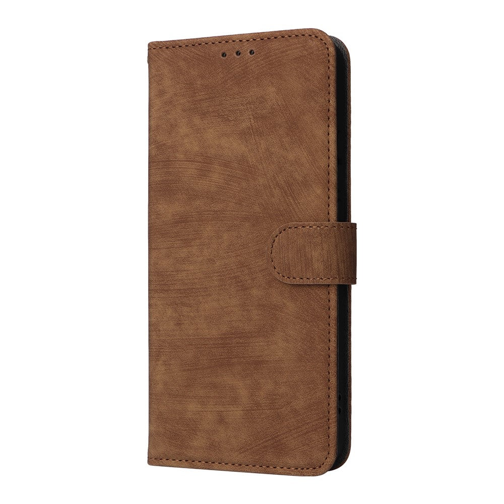 For Oppo Reno14 5G (Global) Case Wallet RFID Blocking PU Leather Phone Cover Stand with Strap - Brown