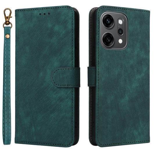 For Oppo Reno14 Pro 5G (Global) Case Wallet RFID Blocking PU Leather Phone Cover Stand with Strap - Green