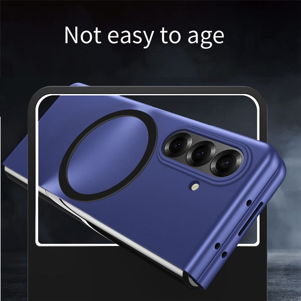 For Samsung Galaxy Z Fold7 5G Case Compatible with MagSafe Skin-Touch Matte Hard PC Phone Cover - Sapphire