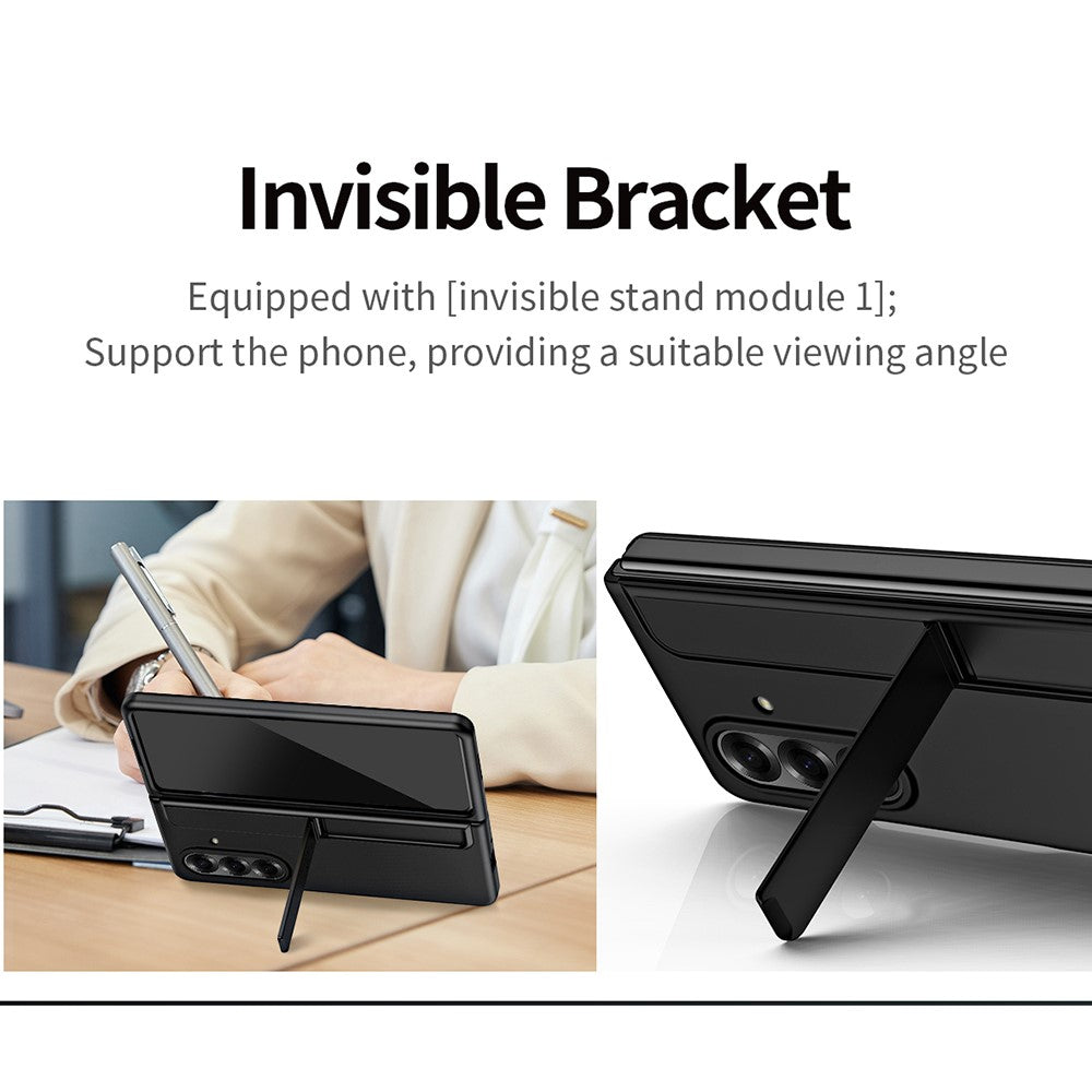 For Samsung Galaxy Z Fold7 5G Case Kickstand Hard PC Slim Phone Cover with Stylus - Sapphire