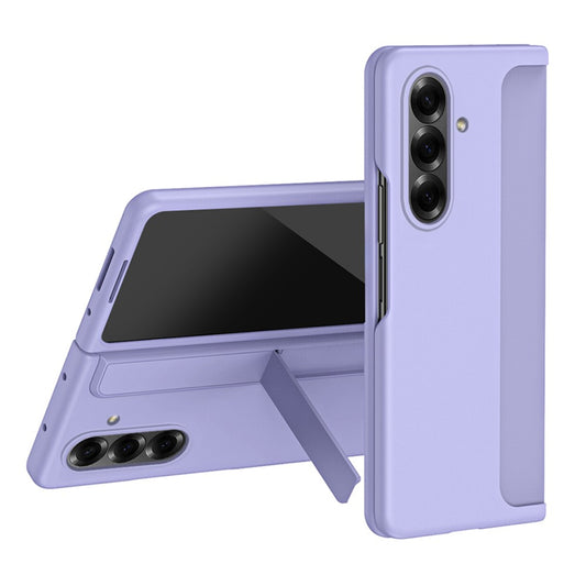 For Samsung Galaxy Z Fold7 5G Case Kickstand Hard PC Slim Phone Cover with Stylus - Purple
