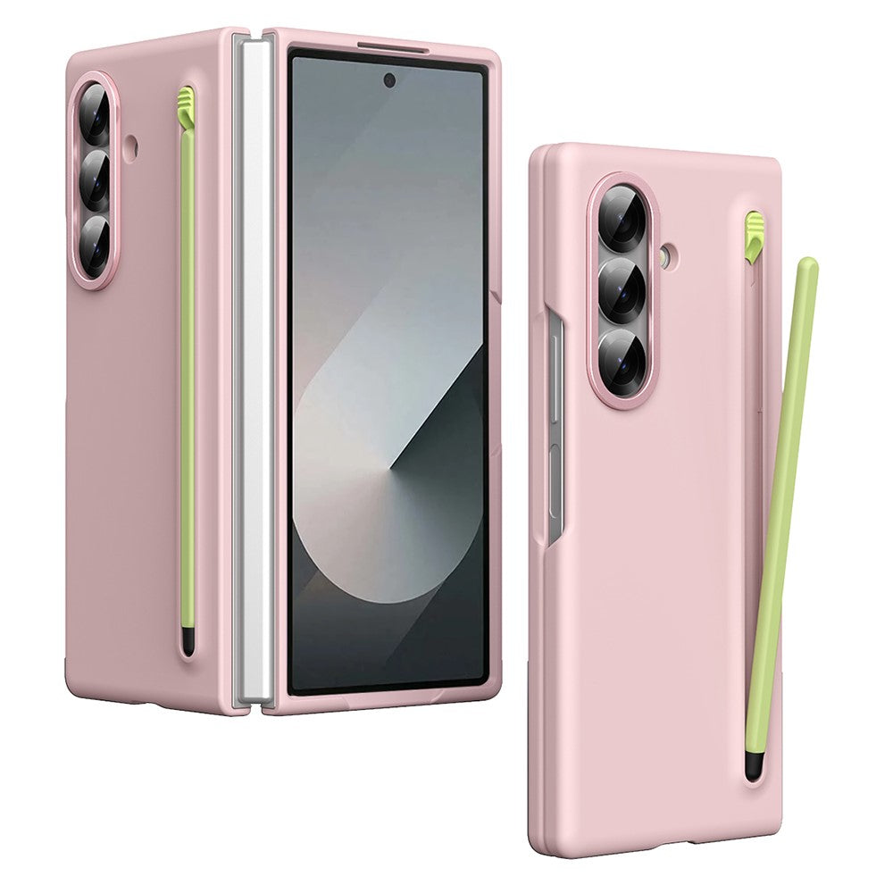 For Samsung Galaxy Z Fold7 5G Case Hard PC Phone Cover with Stylus - Pink