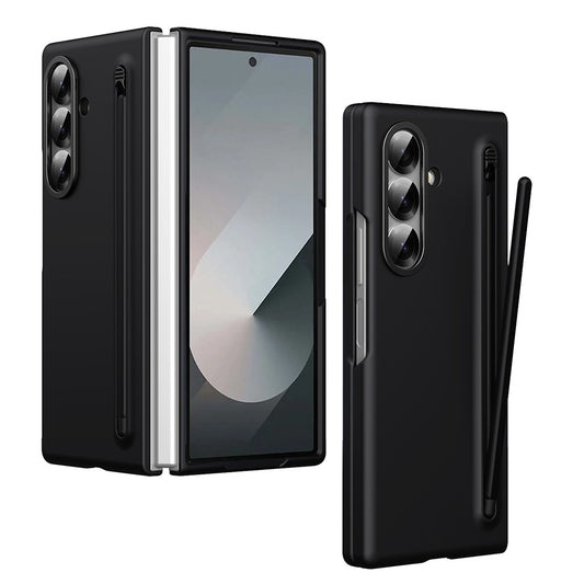 For Samsung Galaxy Z Fold7 5G Case Hard PC Phone Cover with Stylus - Black