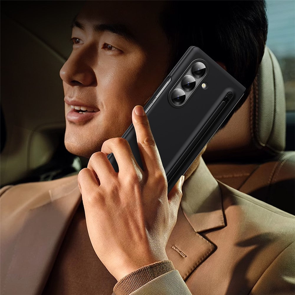 For Samsung Galaxy Z Fold7 5G Case Hard PC Phone Cover with Stylus - Black