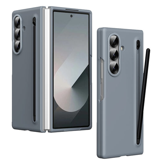 For Samsung Galaxy Z Fold7 5G Case Hard PC Phone Cover with Stylus - Titanium Grey