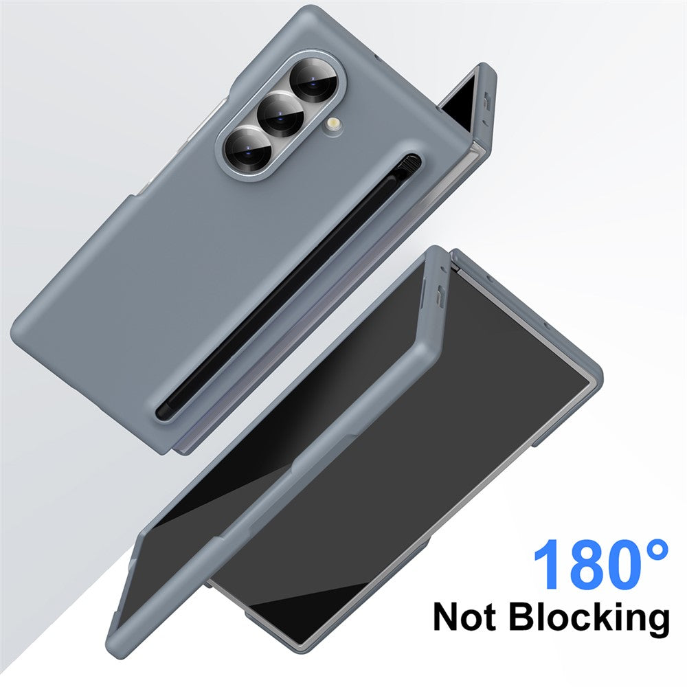 For Samsung Galaxy Z Fold7 5G Case Hard PC Phone Cover with Stylus - Titanium Grey