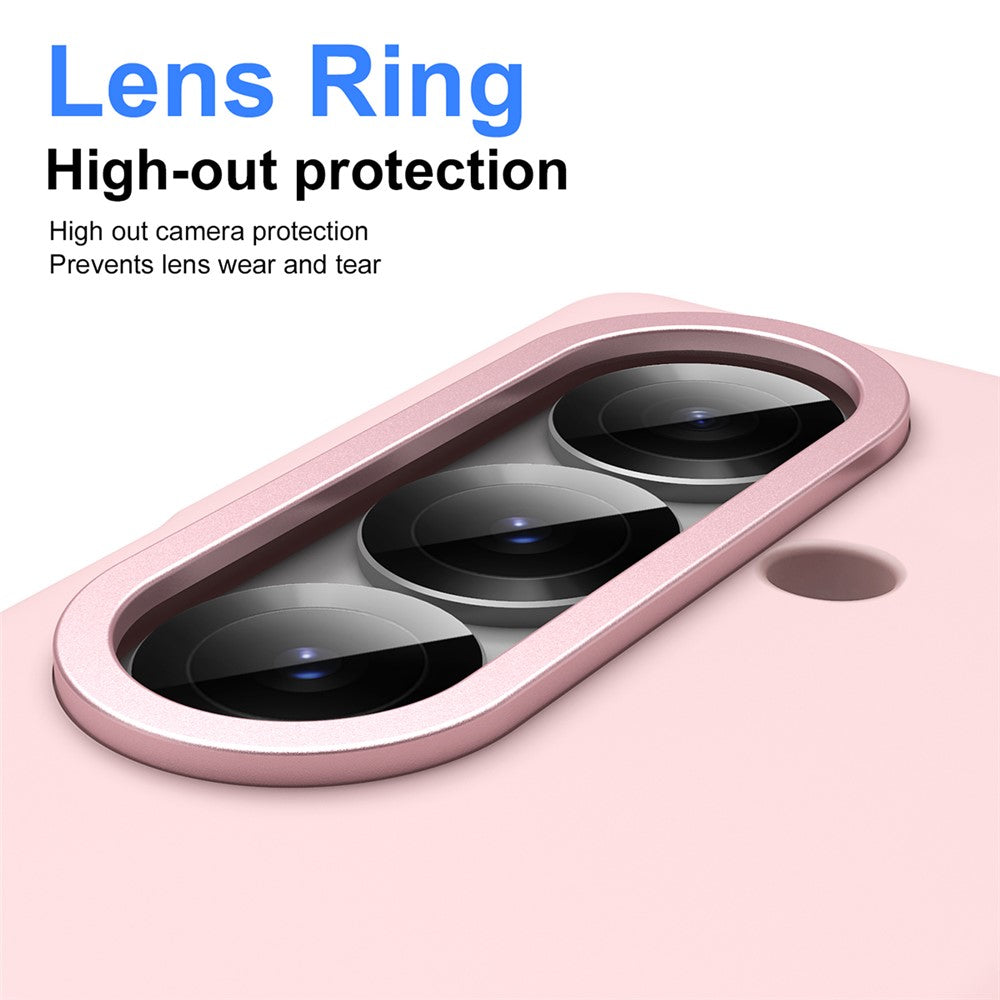 For Samsung Galaxy Z Fold7 5G Case Hard PC Phone Cover with Tempered Glass Film and Stylus - Pink