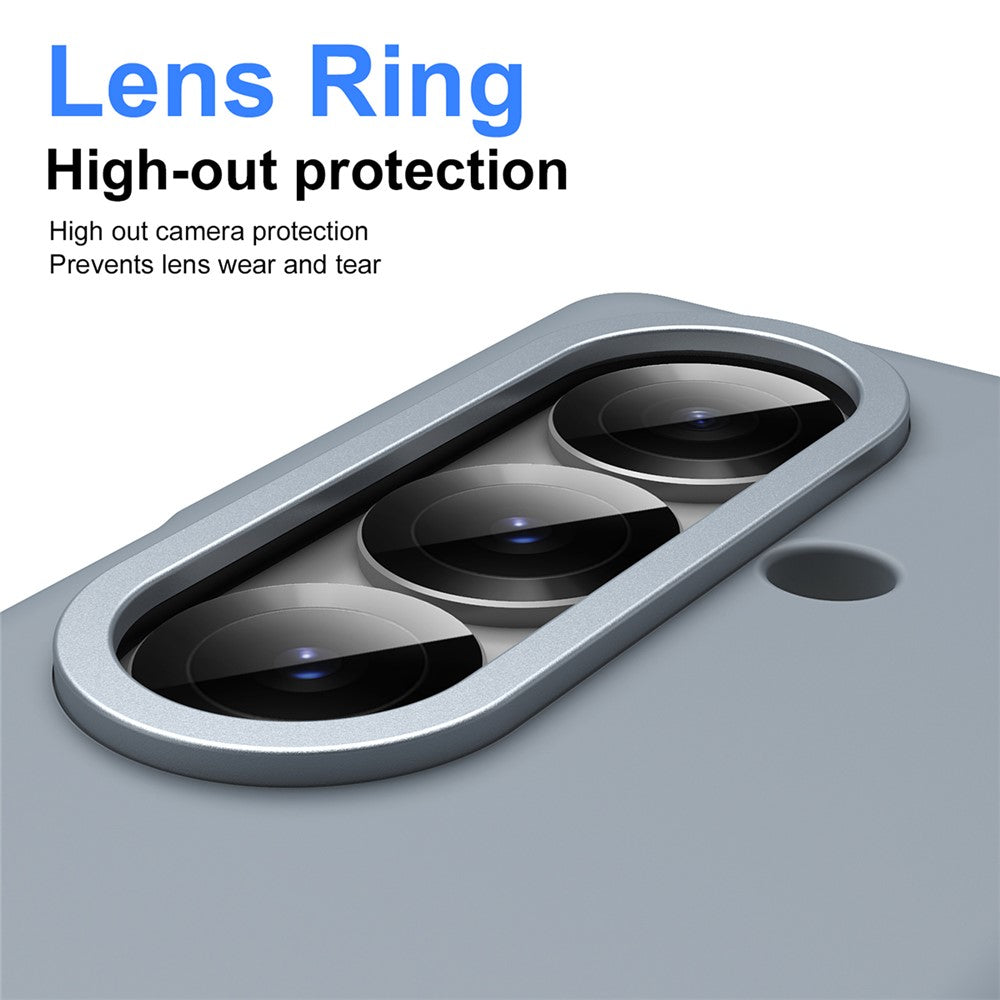 For Samsung Galaxy Z Fold7 5G Case Hard PC Phone Cover with Tempered Glass Film and Stylus - Titanium Grey